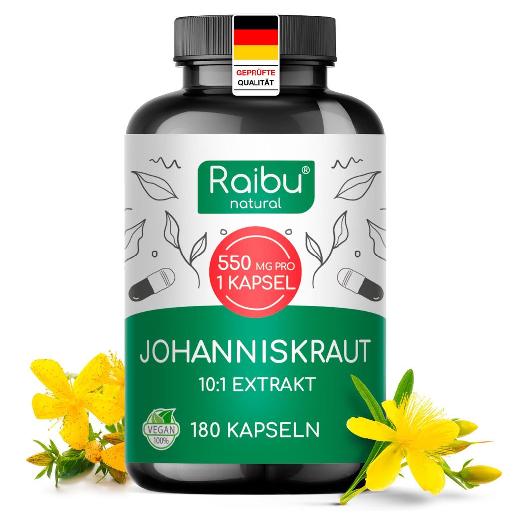 Johanniskraut Kapseln, Mit Natürliches Hypericin, Produktbild 