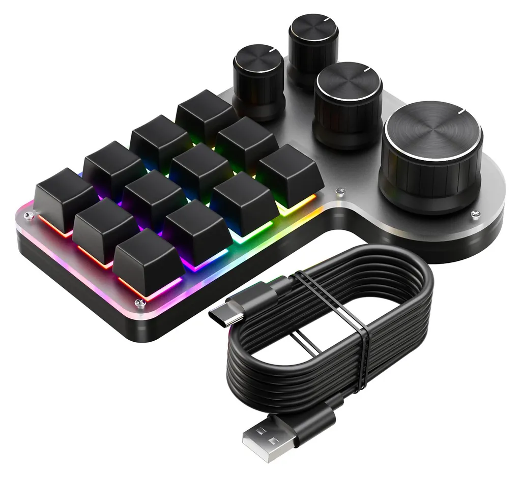 Clavier programmable 12 touches 4 boutons, double mode USB et Bluetooth - 2