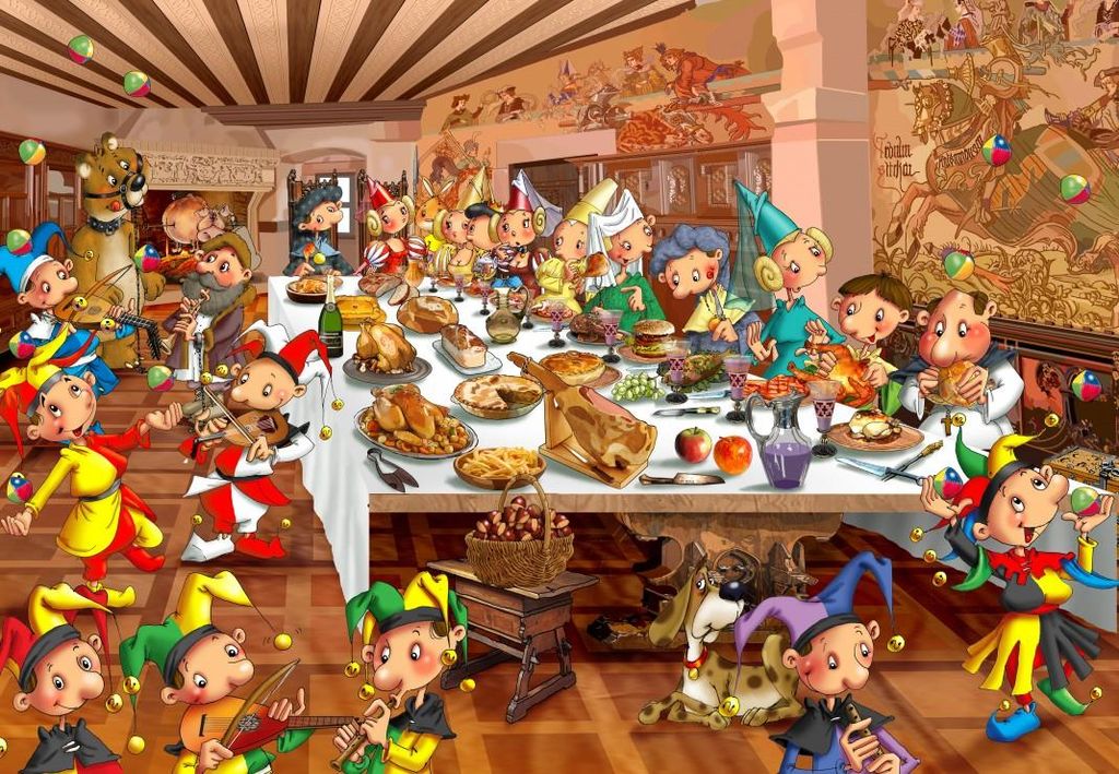 Grafika Puzzle La Fête Médiévale - 1000 Teile Mittelalterfest