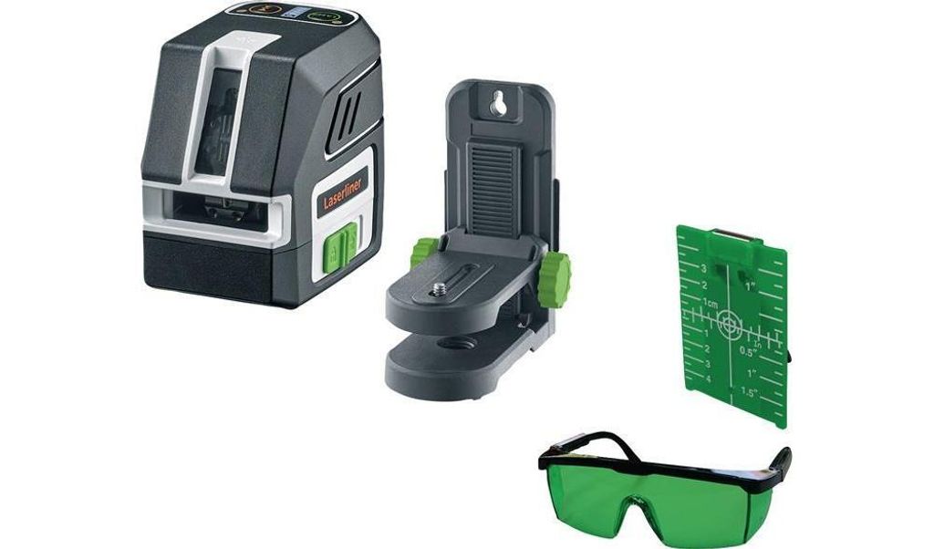 Laserliner PocketCross-Laser 2G, Horizontal/Vertikal, Bezugspegel, Schwarz, Grün, 1/4,5/8", Akku, Lithium-Ion (Li-Ion)