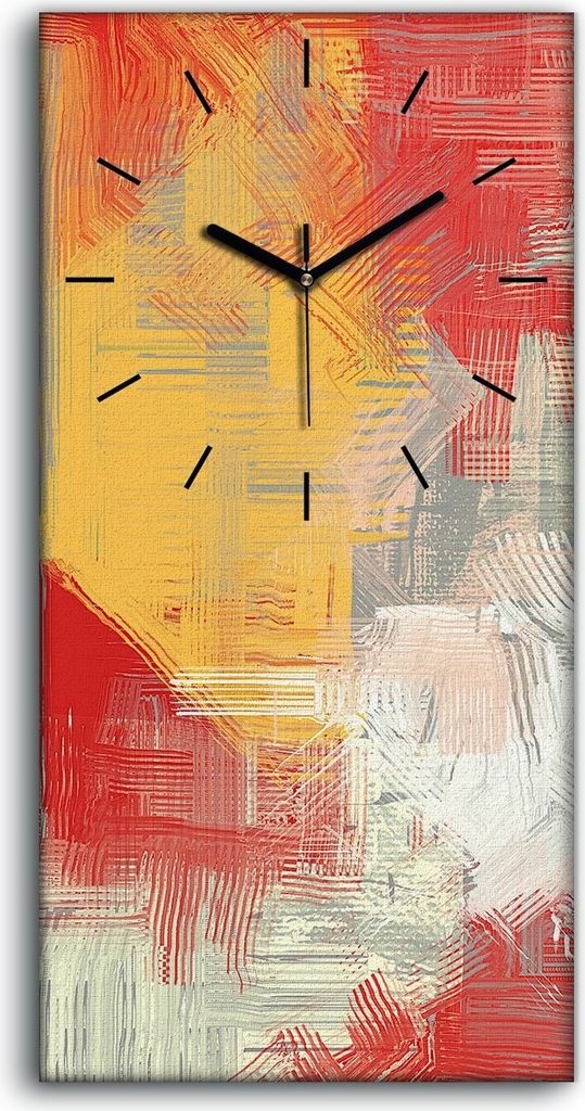 Dekor Leinwand Uhr Wandbild 30x60 Ausdrucksstarke handgemachte Malerei - schwarze Hände