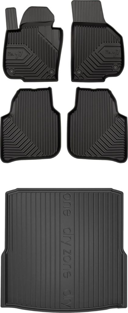 FROGUM Gummimatten Auto Fußmatten + Kofferraummatte für Skoda Superb II 2008-2015