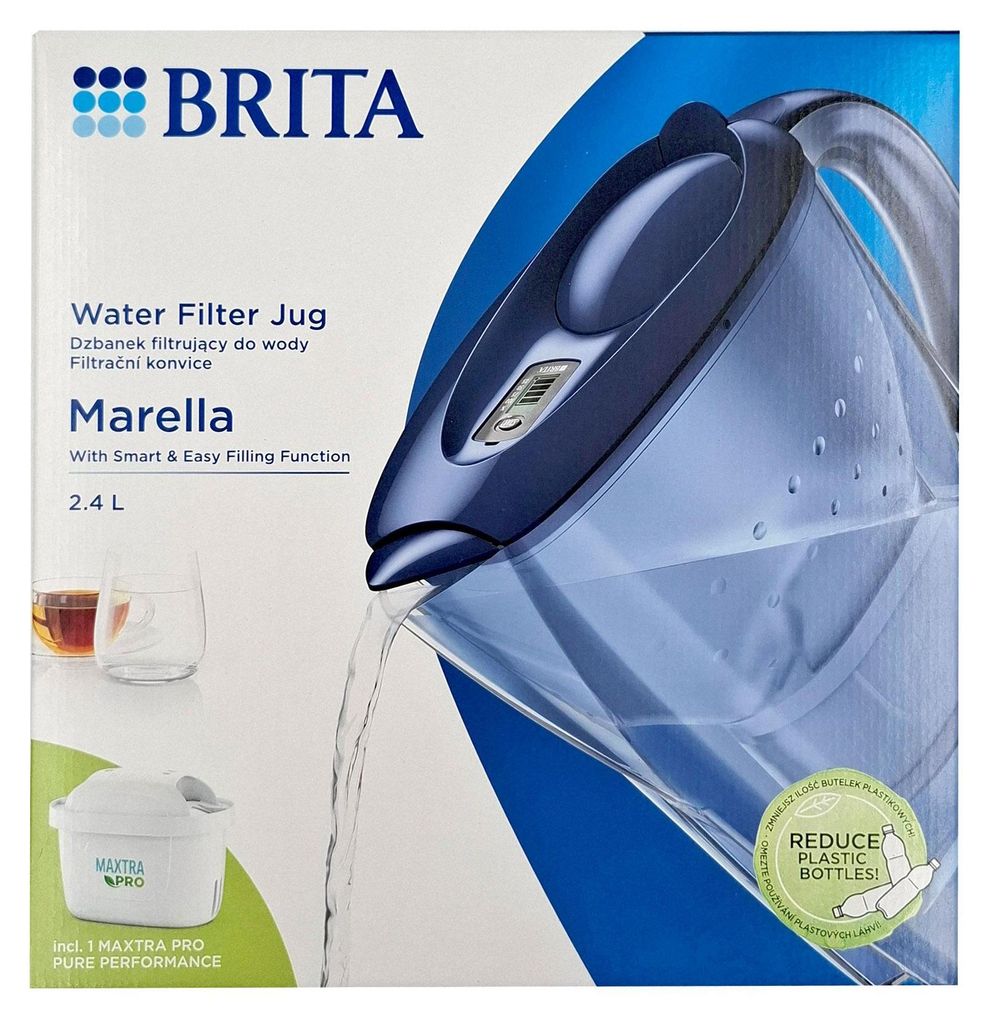 Brita Dzbanek filtrujący Marella+ niebieski 2,4 l z 1 wkładem Maxtra Pro