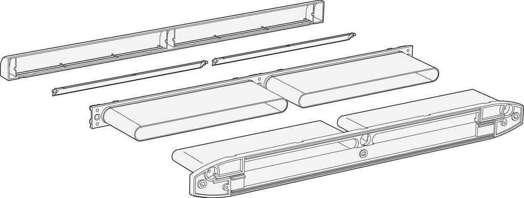 SIEGENIA Kanal-Set für Fensterlüfter Aeromat midi HY, Kunststoff weiß RAL9016
