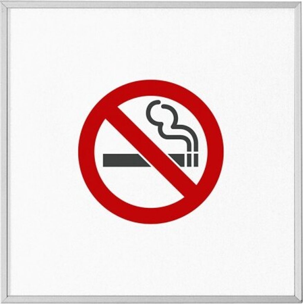 MADRID Silver Line Türschild 120,5 mm Piktogramm Rauchen verboten