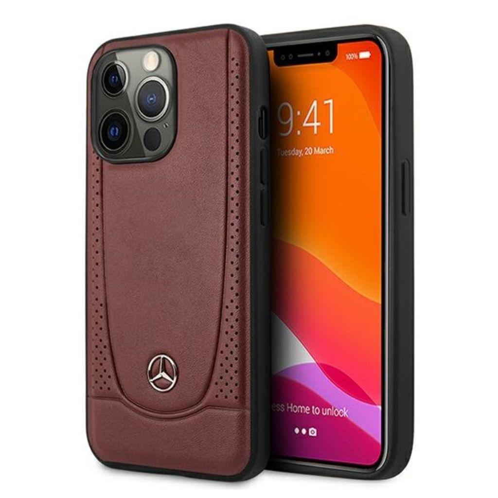 Mercedes Leather Urban - Hülle für iPhone 13 Pro (Rot)