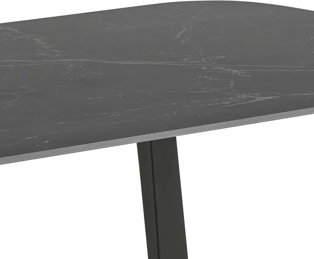 Table de salle à manger noire Antalya 180cm pour recevoir et dîner
