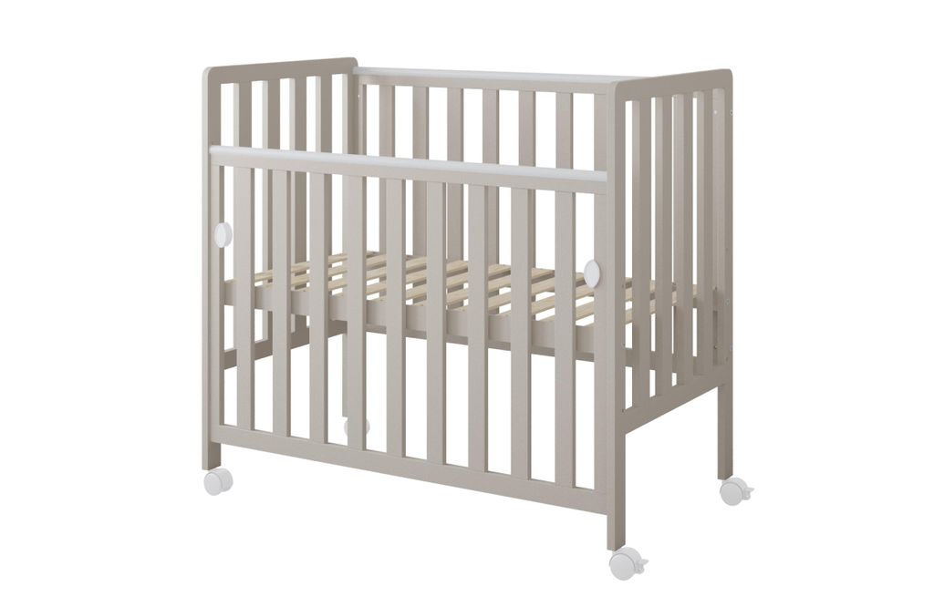 ZEE BAMBI Kaschmir Beistellbett Baby mit Matratze & Rollen Produktbild 