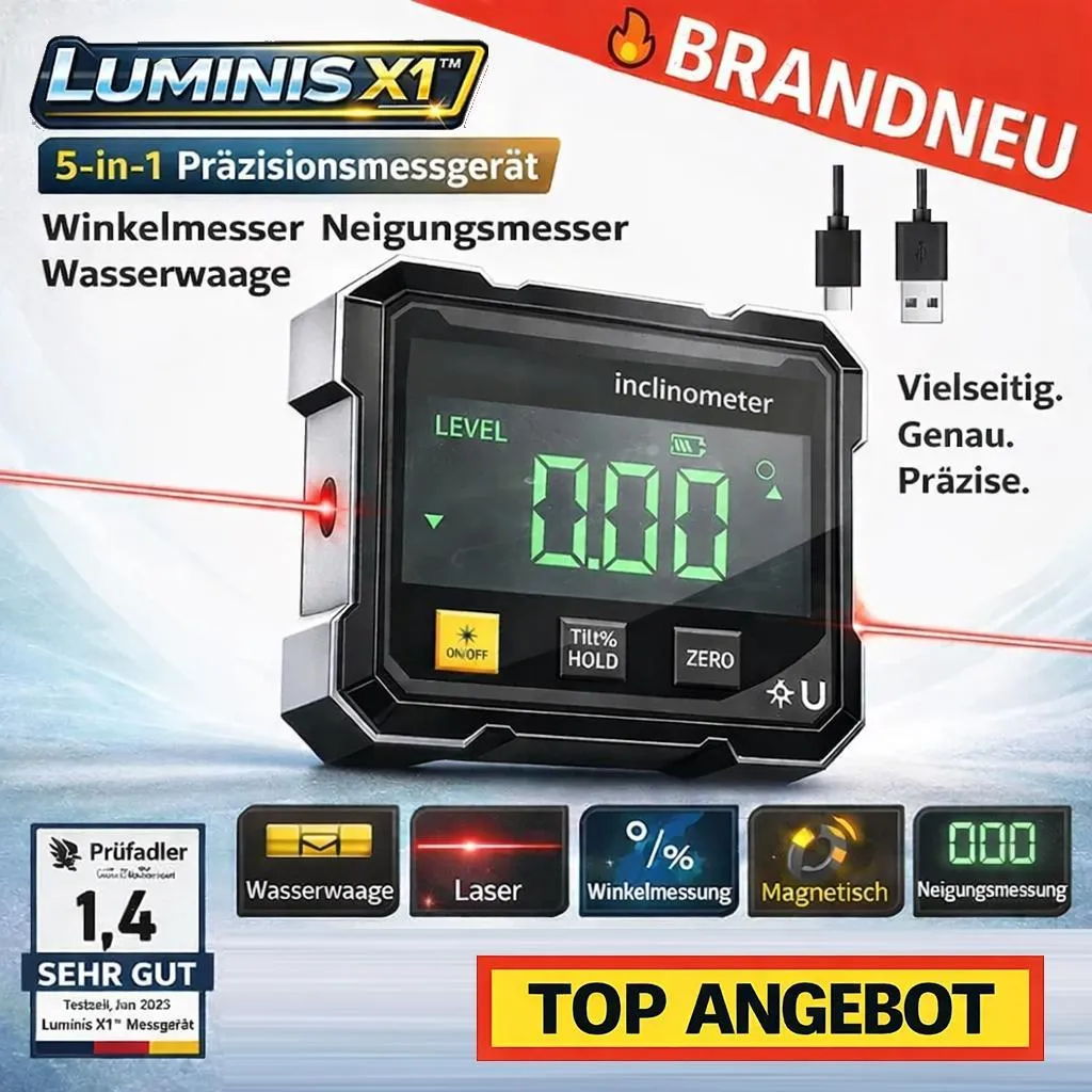 Luminis X1™ : Finissez-en avec les Erreurs d'Angle grâce à cet Inclinomètre