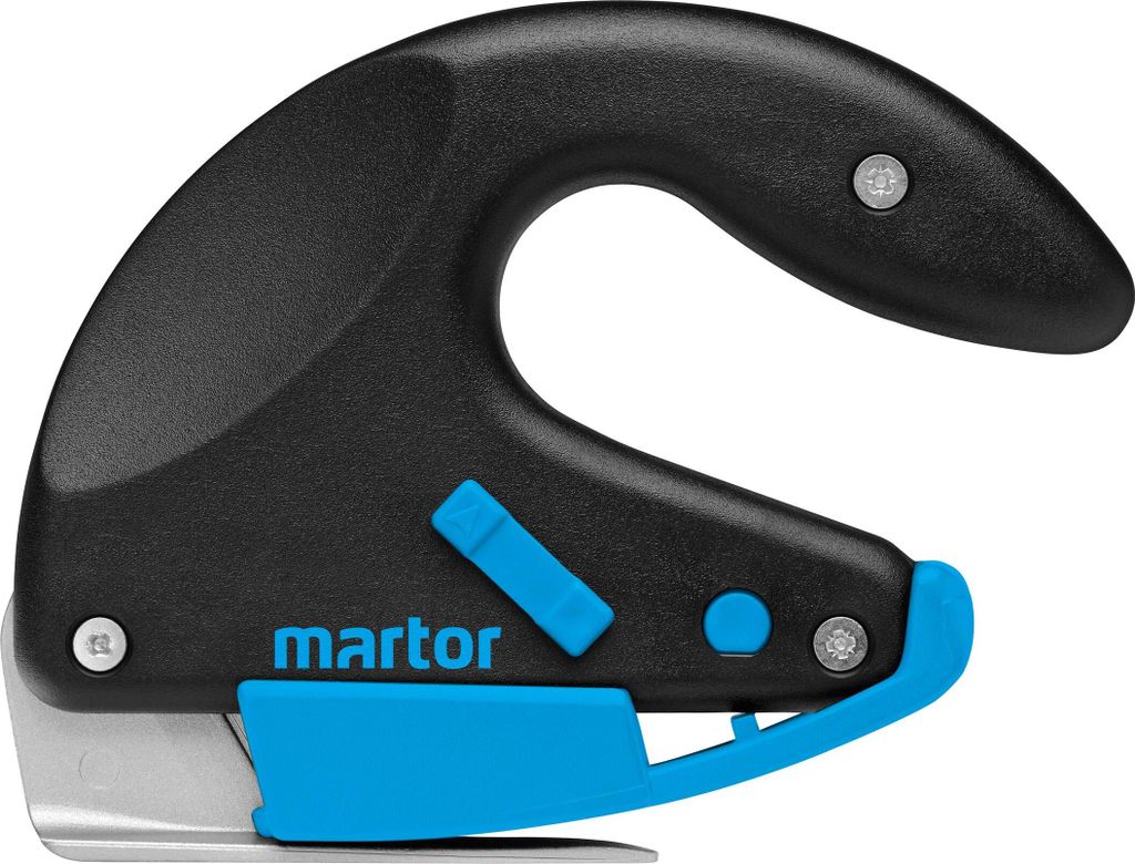 MARTOR SECUMAX OPTICUT Sicherheitsmesser mit Industrieklinge, Schaumstoffmesser, Folienmesser mit teflonisiertem Gleitfuß, Schnitttiefe max. 8 mm