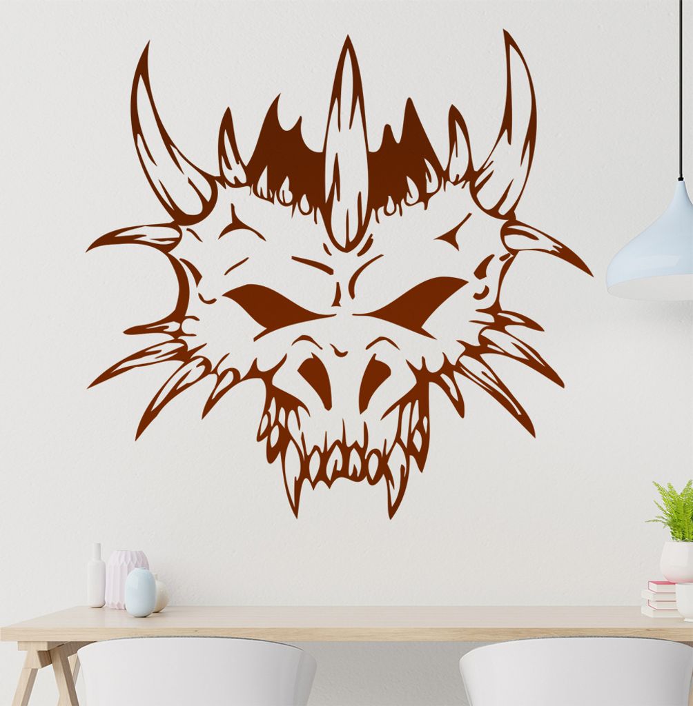Skelettkönig Wandtattoo in 6 Größen - Wandaufkleber Wall Sticker - Dekoration, Küche, Wohnzimmer, Schlafzimmer, Badezimmer
