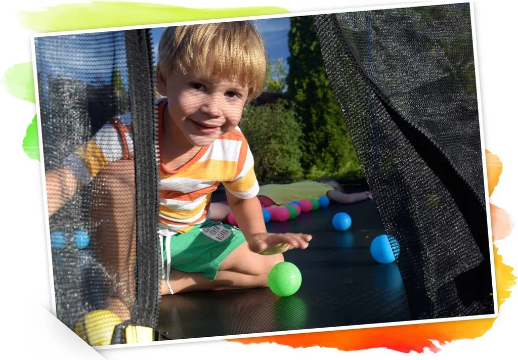 Trampoline de Loisirs Enfant 8FT Ø 252 cm avec Structure Renforcée - 12