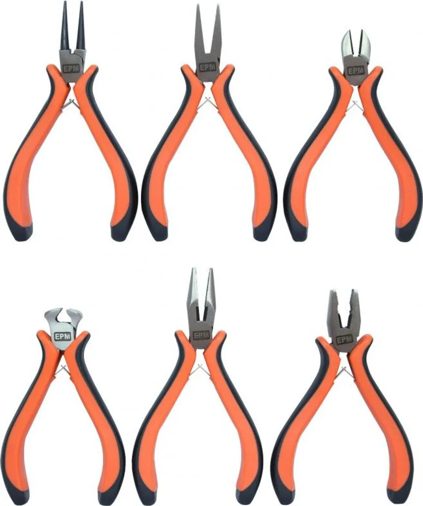 Mallette de 6 Mini Pinces Scorpio CRV pour Électronique et Travaux Fins