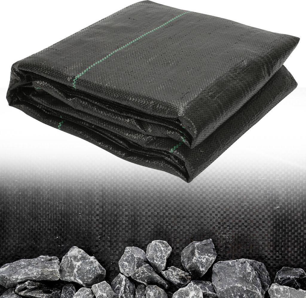 TolleTour 20m² Unkrautvlies, 2m x 10m, 90g/m² Gartenvlies Bodengewebe Mulchvlies, Reißfest, Schutzvlies Unkrautfolie