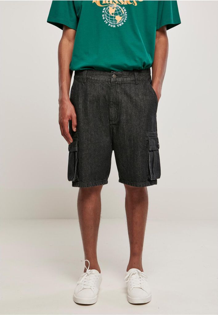 TB4947 - Organic Denim Cargo Shorts black washed 32