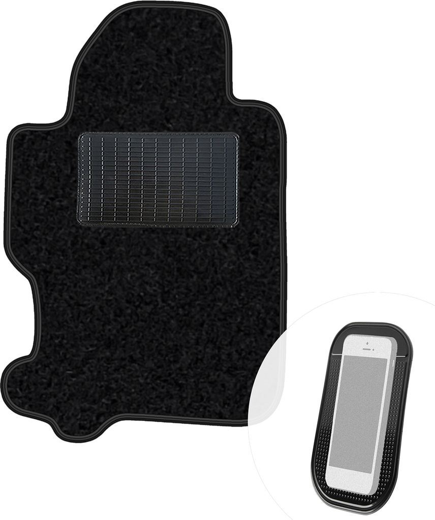 moto-MOLTICO Fahrer Fußmatte Auto Velours Fahrerseite Autoteppiche Schwarz Fahrermatte 1-teilig passend für Honda CR-V 2007-2012