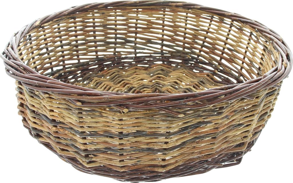 Große Schale Naturbraun Weide braun Ø 38x11cm
