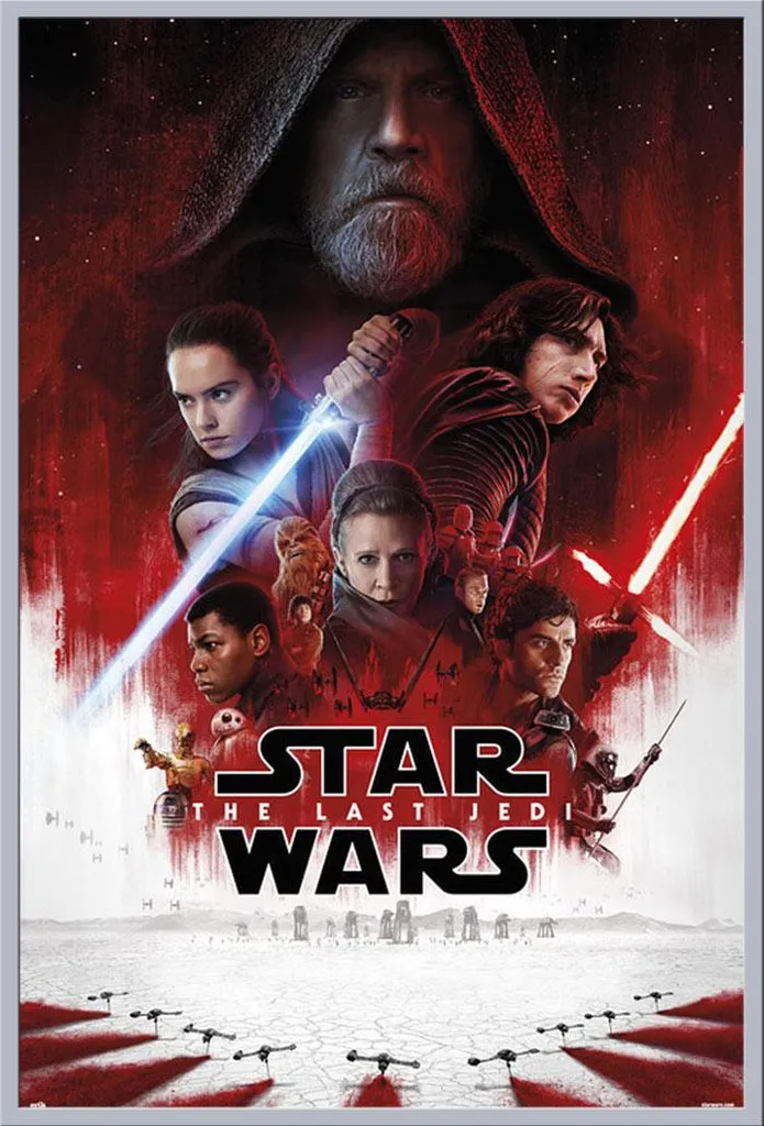 Poster Star Wars encadré vitre acrylique et cadre argenté Shinsuke