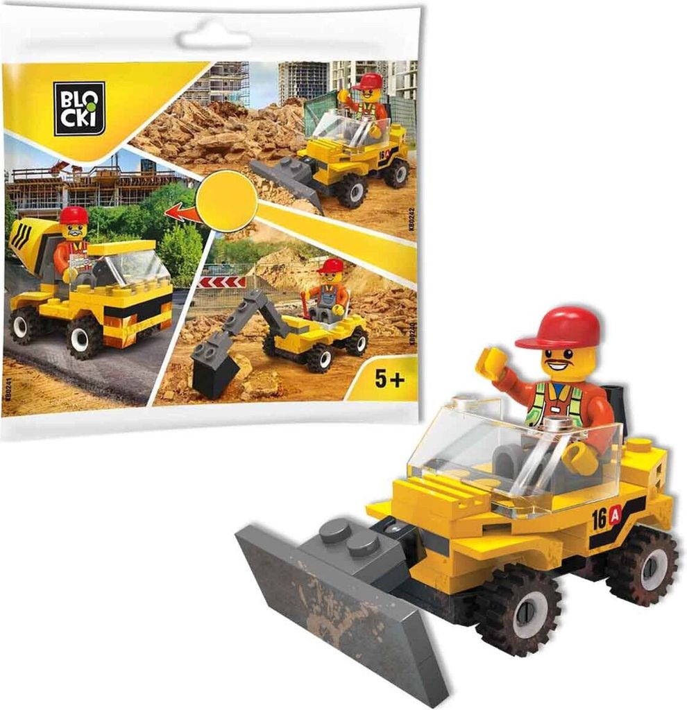 BLOCKI MyCity Baustelle Bulldozer Bausatz Fahrzeug Produktbild 