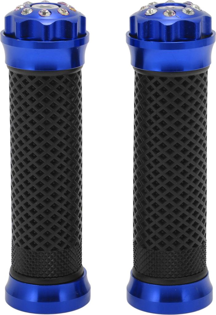 7/8" 22mm 15/16" 24mm Universelle Motorrad Handgriffabdeckungen Aluminiumlegierung Gummi Lenkerabdeckung für Motorroller Scooter Fahrrad ATV Blau ...