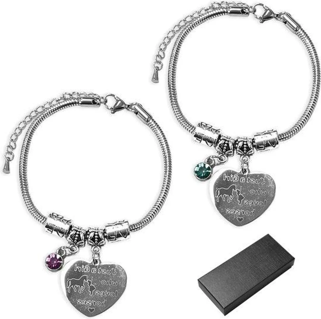 Bracelet Bleu en Acier Lot de 2 Largeurs Réglables pour Look Casual Chic