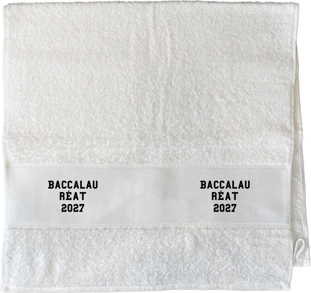 Huuraa Handtuch Baccalauréat 2027 Abschluss Frankreich 50x100cm White Baumwolle Handtuch Geschenkidee