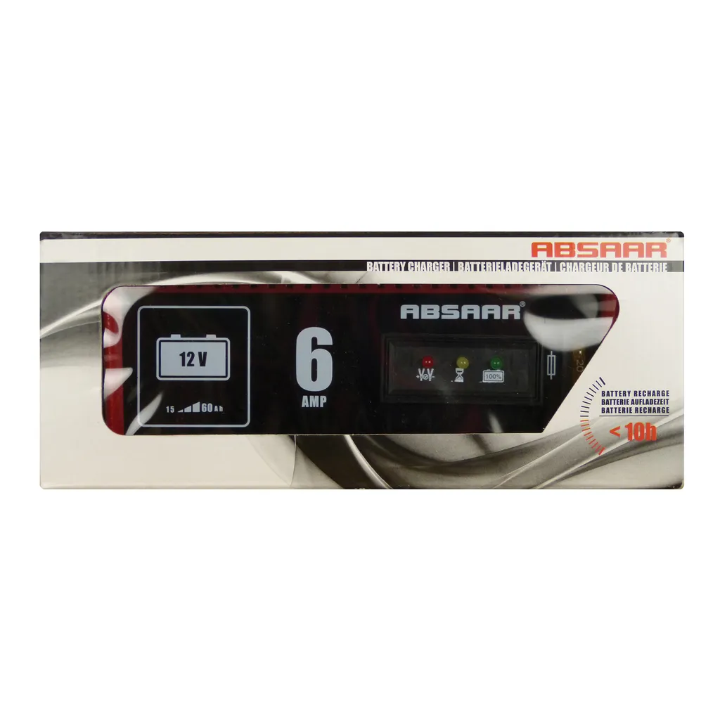 Caricabatterie Absaar 6A 12V: Carica Professionale per Auto e Moto