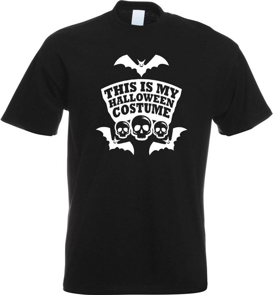 Kiwistar - T-Shirt - schwarz - My Halloween Costume 2 Motiv Bedruckt Funshirt Design Print - mit Motiv Bedruckt - Funshirt Design - Sport - Freizei...