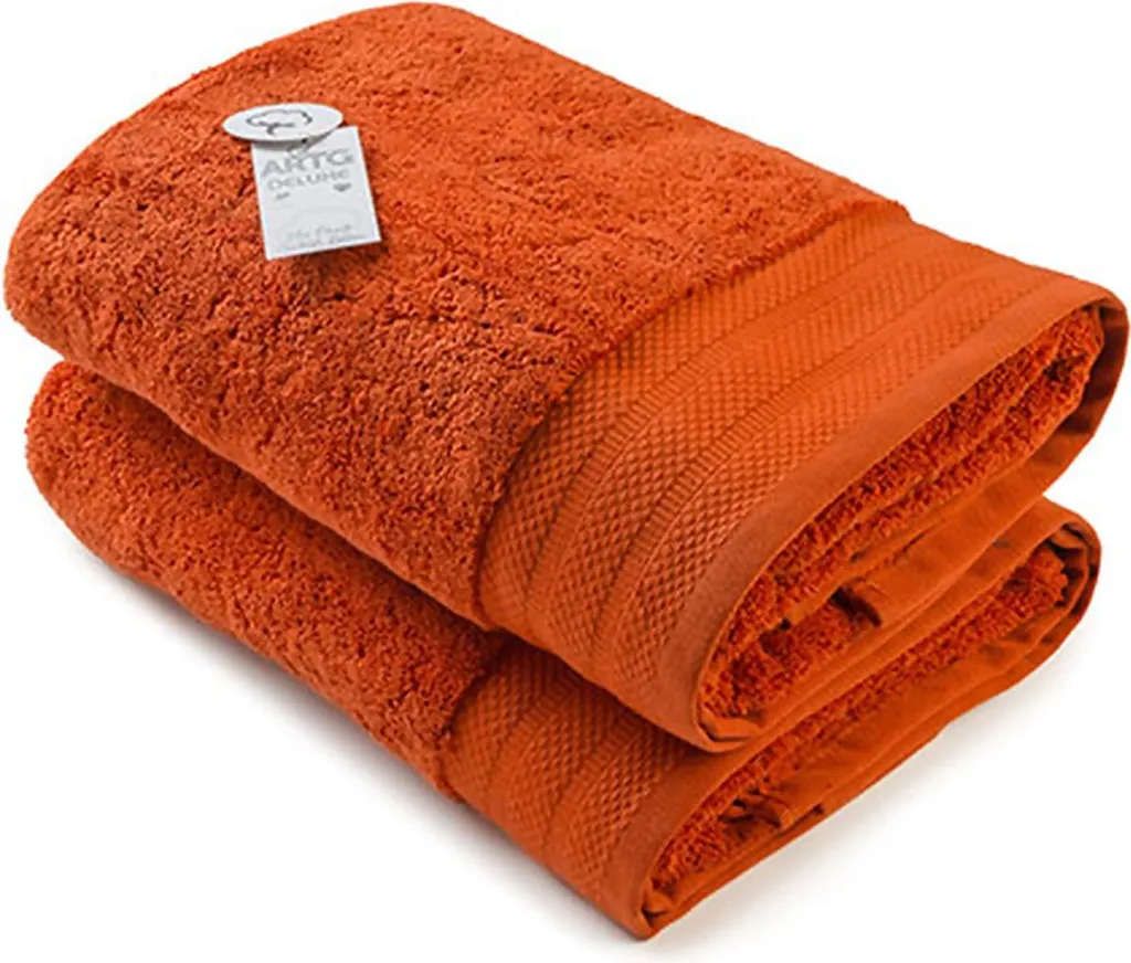 Asciugamano Deluxe A&R AR604 Rosso Mattone 70x140 Cotone Turco