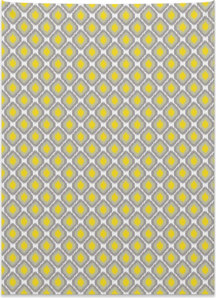 Abakuhaus Ikat Wandteppich, Asiatische Rhombus Retro Farben aus Weiches Mikrofaser Stoff Kein Verblassen Klare Farben Waschbar, 110 x 150 cm, Mehrf...