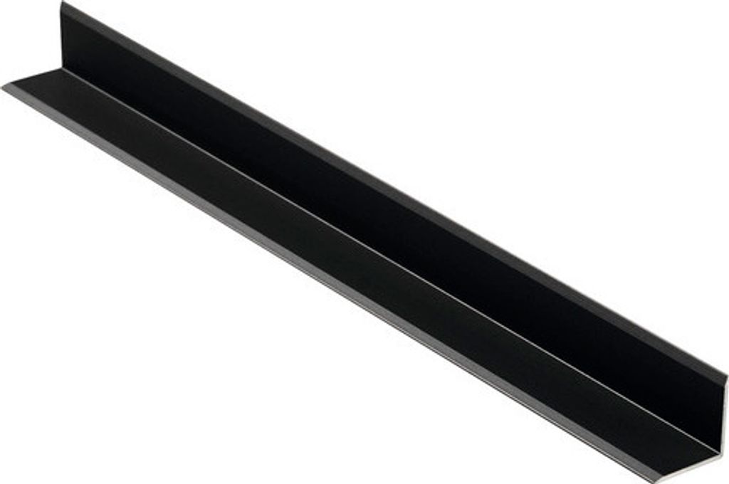 Aluminium L-Profil schwarz matt 2600 x 12 x 12 mm Produktbild 