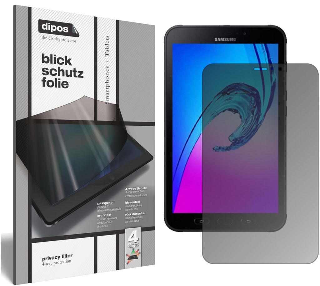 Schutzfolie für Samsung Galaxy Tab Active 2 Blickschutzfolie matt Folie Display