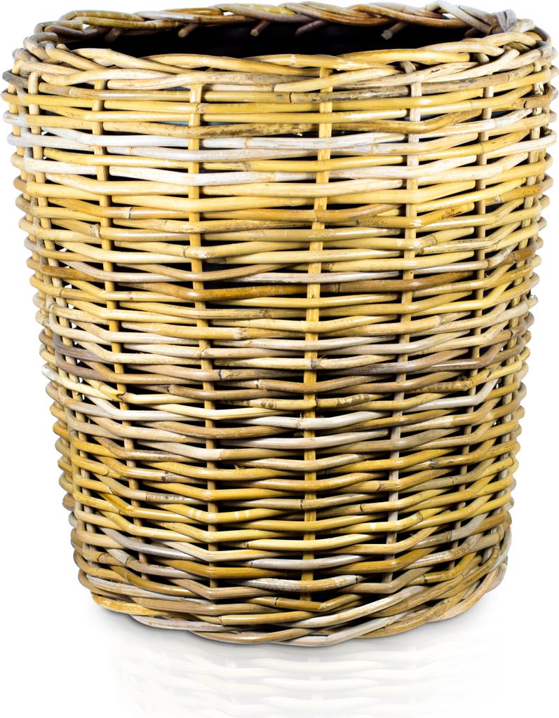 VAN DER LEEDEN DRYPOT® Rattan Pflanzkübel Grau Ø 45 cm - Produktbild 6