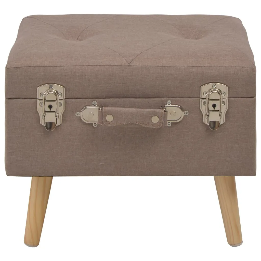 Tabouret avec espace de rangement gain de place marron pour salon