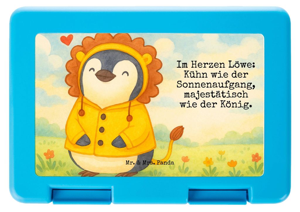 Mr. & Mrs. Panda Lunchbox Löwe Astrologie Design - Weiß - Geschenk, Meal Prep Box, Geburtstagsgeschenk, Sternzeichen, Essensbox, Bentobox, Snackb...