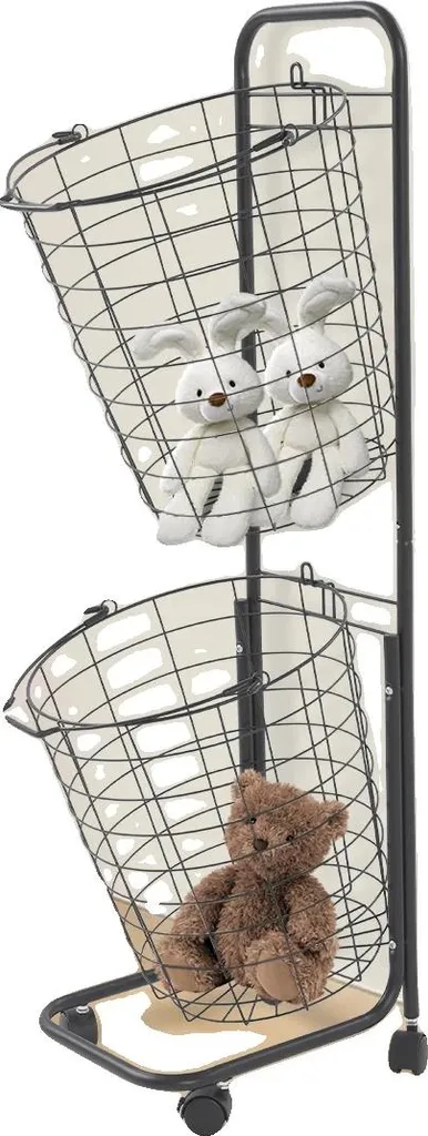 Cesto Portabiancheria Salvaspazio in Acciaio al Carbonio 105cm