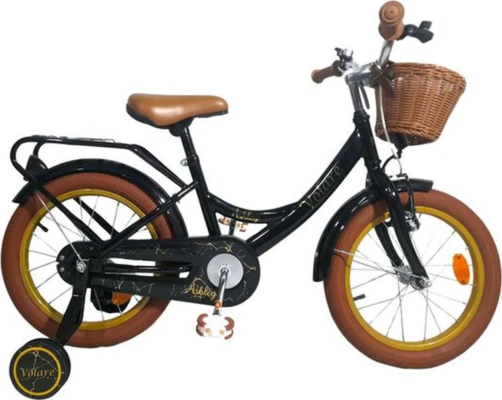 Vélo Enfant 14 Pouces Avec Roues Stabilisatrices, Panier Et Guidon Réglable – De 3 à 6 Ans