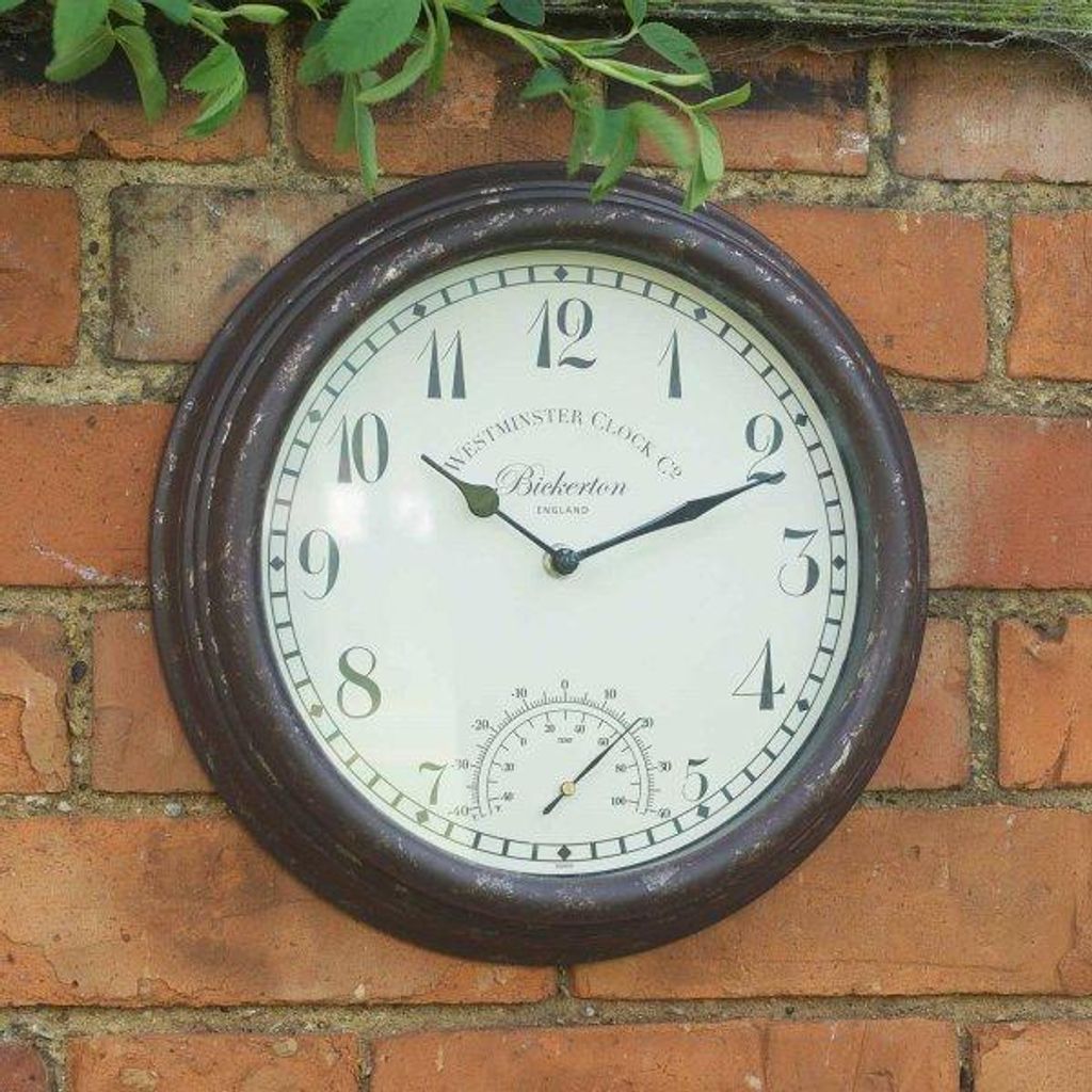 Outside-In Bickerton Wanduhr mit Thermometer Zdjęcie produktu 