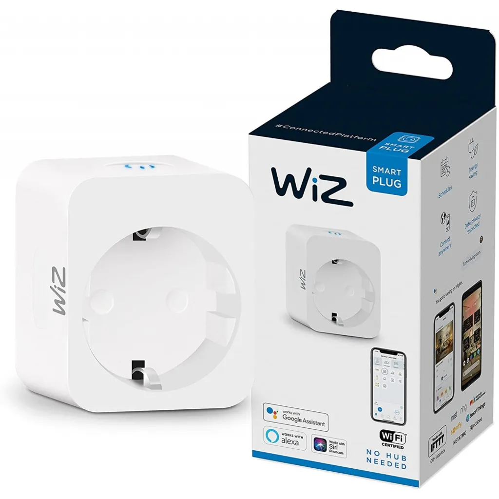 Prise Intelligente Philips WiZ avec Programmation et Commande Vocale