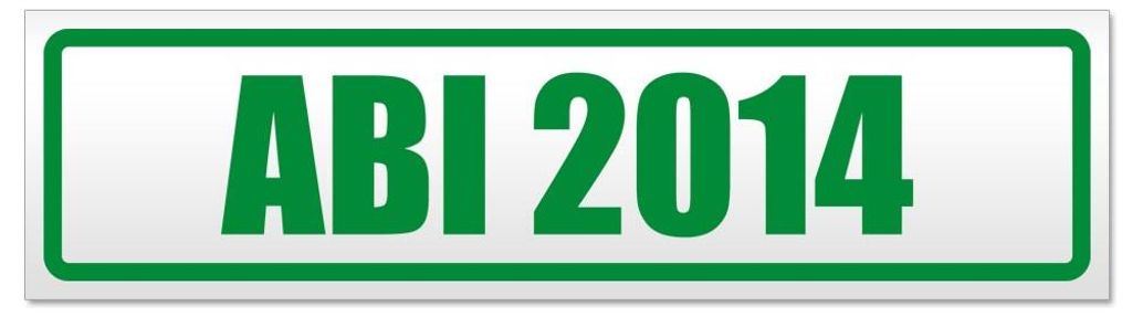 Kiwistar - Autoaufkleber - Grün - 60 x 16 cm - Abi Motiv 2014 - Hinweis Aufkleber Sticker für Auto, Kfz, Fahrrad, PKW, LKW