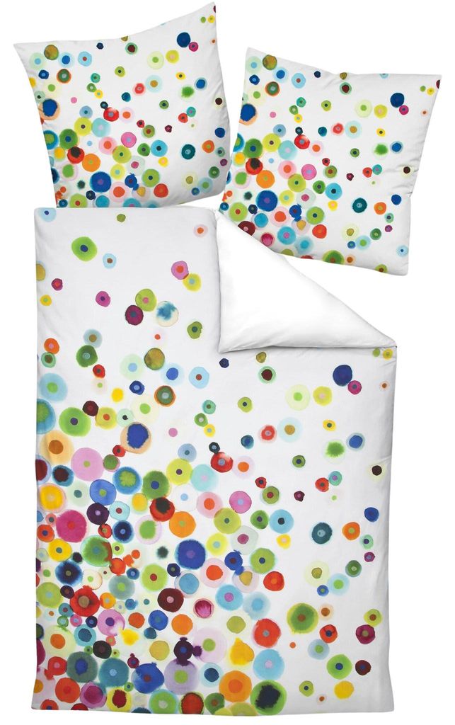 Janine Satin-Garnitur Modern Art Multicolor 135 x 200 cm Produktbild 