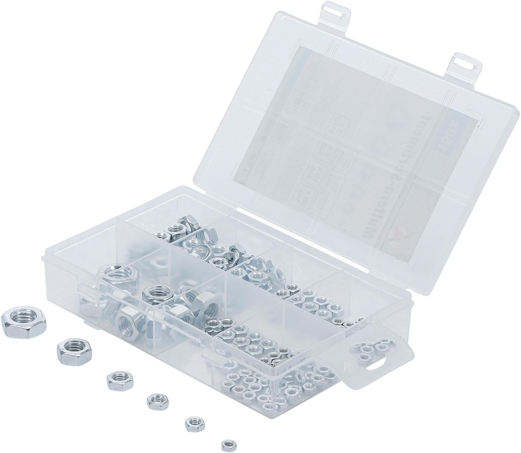 Assortiment d'écrous | M3 - M10 | 150 pcs. Image du produit 