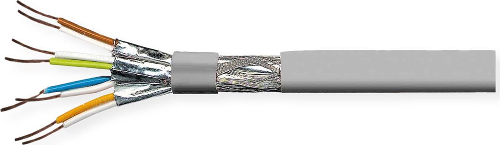 VALUE S/FTP-(PiMF-)Kabel, Cat.8 (Class I), Massivdraht, AWG22, LSOH, grau, 100 m