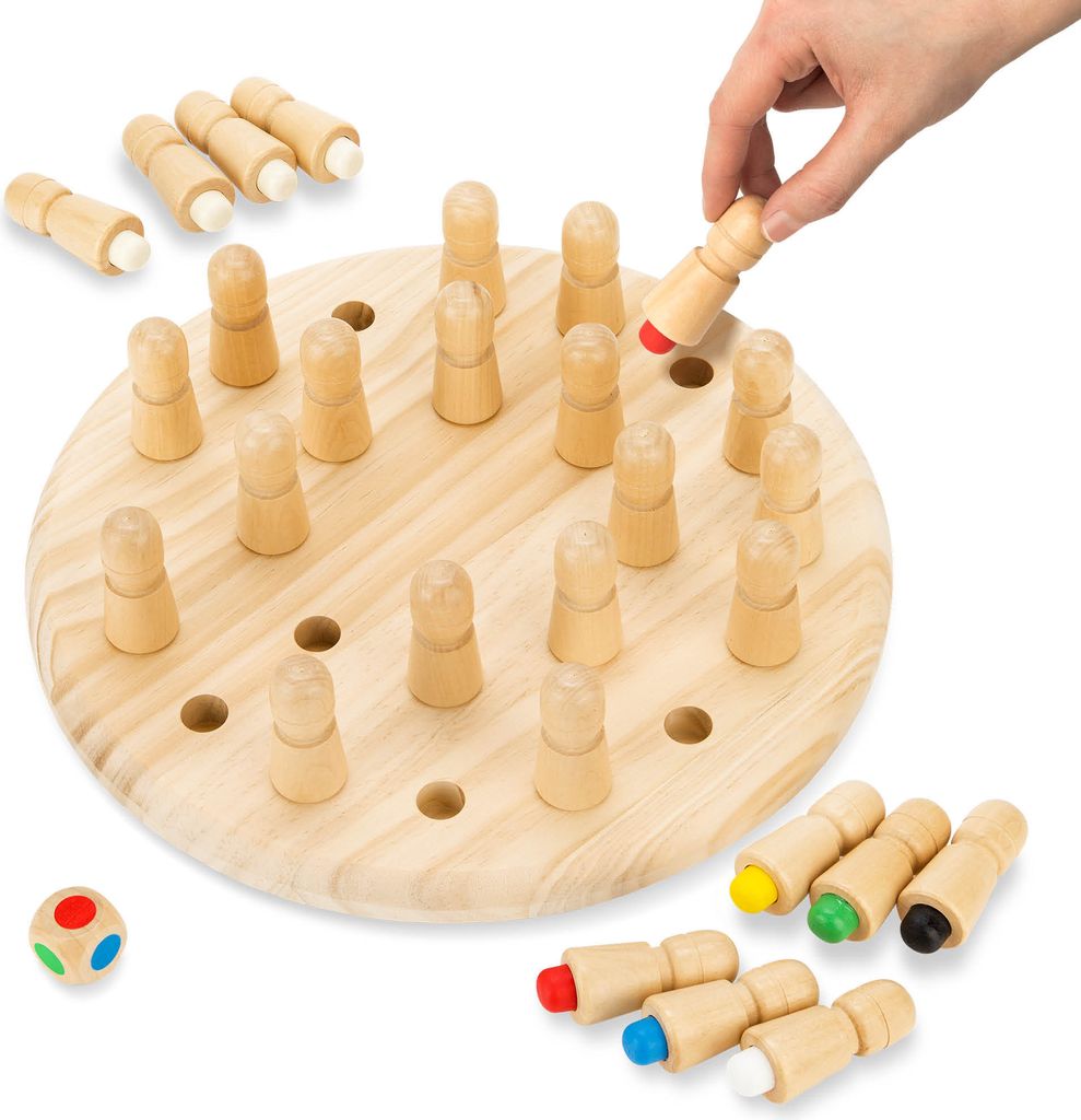 Kinder Schach-Spiel, Holz - mehrfarbig, Spielzeug