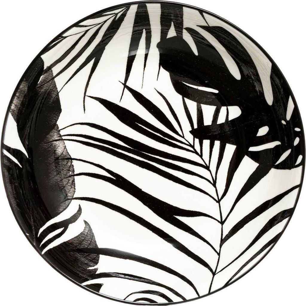 Set aus 6 tiefen tellern "palme schwarz" d20cm - SG Secret de Gourmet
