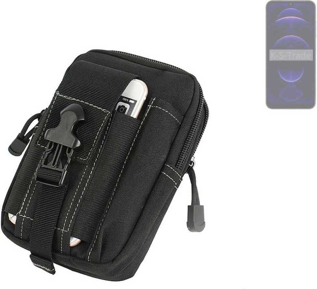 K-S-Trade Gürtel Tasche kompatibel mit Hotwav Note 13 Pro Gürteltasche Holster Schutz Hülle Handy Hülle Smartphone outdoor Handy-Hülle schwarz