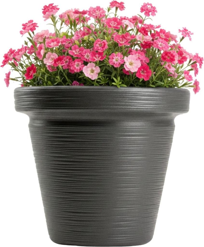 HowHomely | Vaso da fiori - Fioriera - antracite - 33x39 cm Immagine del prodotto 