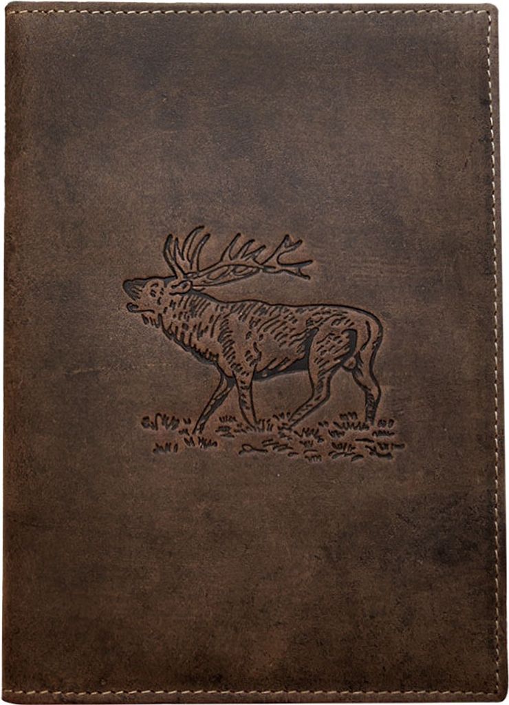 Green Burry Vintage Ausweismappe 4tlg. Hirsch" Leder (Braun)"