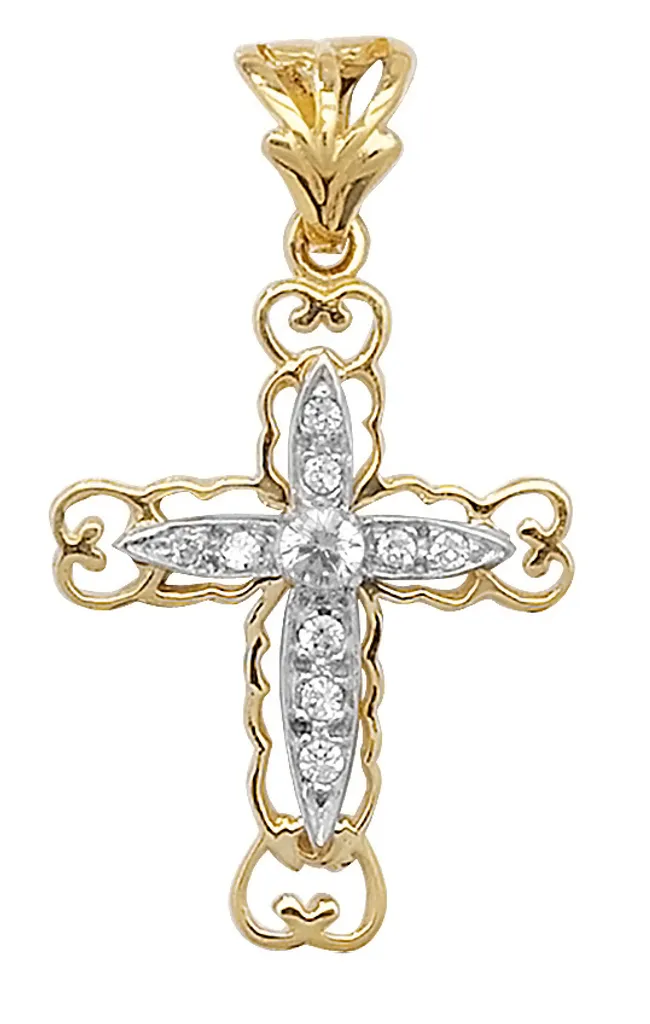 Pendentif Croix Or et Zirconium : Un Bijou Brillant qui ne Noircit Pas