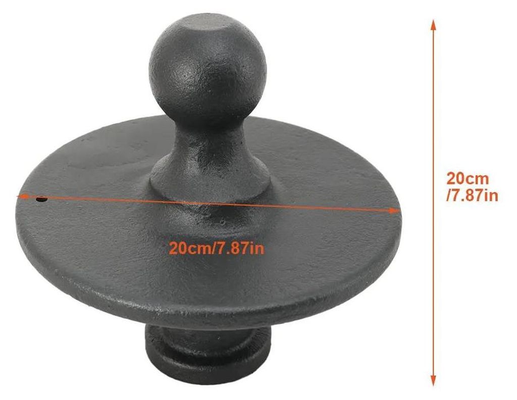Gooseneck Kugelkupplungsadapter - 5th Wheel Kingpin Anhängerkupplung - 5,9 cm Kugel - Pulverbeschichtet - Trailerzubehör